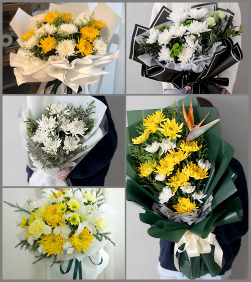 湖北孝感市应城市长江埠街道白布街社区白事花束代送